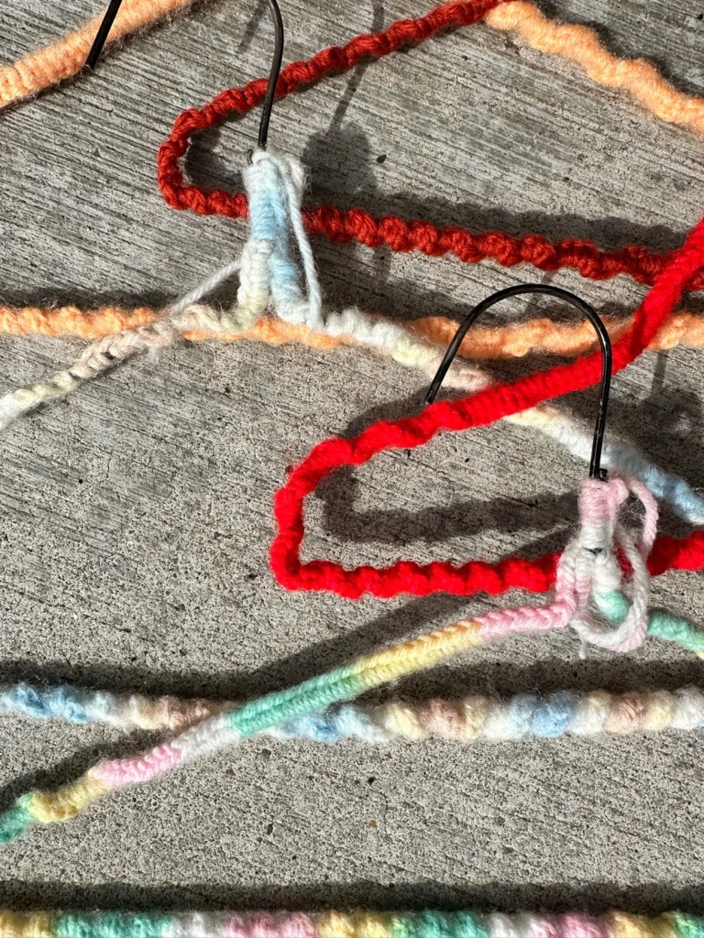 Vintage Crochet Hangers Set of 5